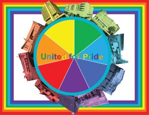 Artwork by Sharon Shaw called United for Pride.