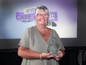 Trudy Walker with her Children’s Service – Social Care Worker Award