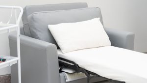 Close-up of sleeper chair