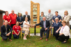 members of the prison service and Belfast Trust launch Totem at Musgrave Park Hospital